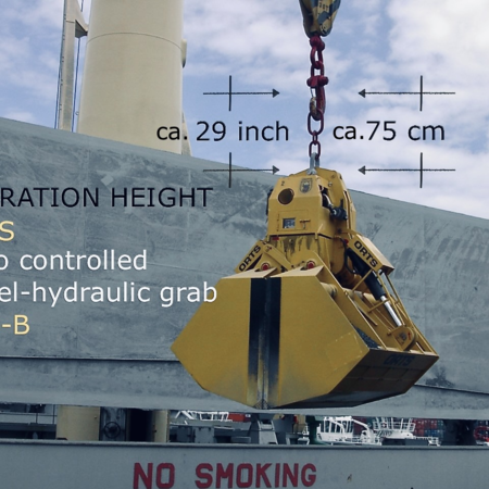 Ferngesteuerter diesel-hydraulischer Zweischalengreifer DHS-B, Arbeitshöhe ca. 75cm